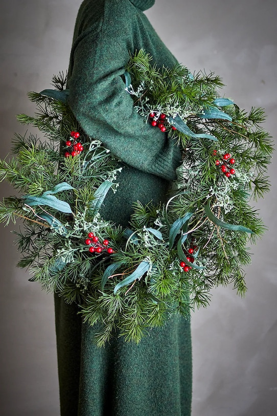 Χριστουγεννιάτικο στεφάνι Bloomingville Pine Wreath 60 x 12 cm 82072344 πράσινο AA00