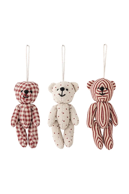 Bloomingville decorațiuni de crăciun 5 x 11,5 x 4,5 cm 3-pack multicolor 82072372