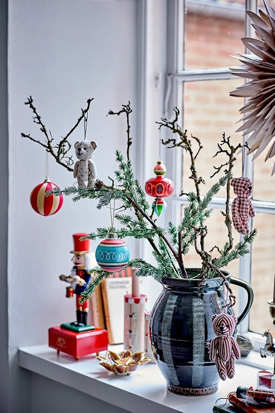 Bloomingville decorațiuni de crăciun 5 x 11,5 x 4,5 cm 3-pack multicolor 82072372