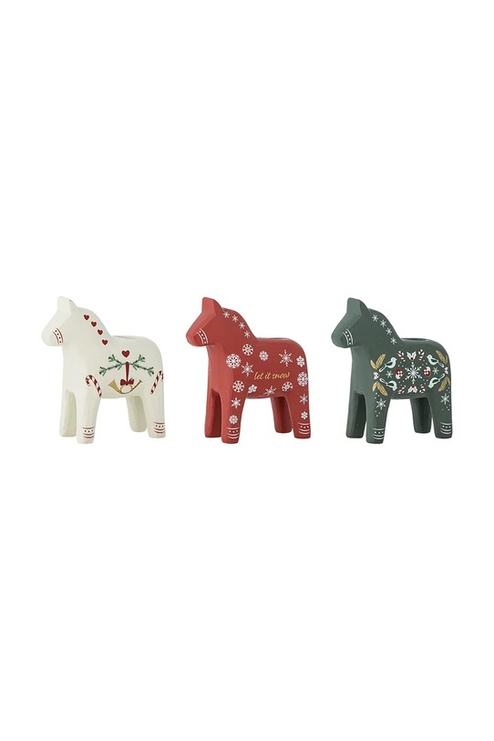 Bloomingville świecznik dekoracyjny 9,5 x 10 x 4,5 cm 3-pack multicolor 82072382