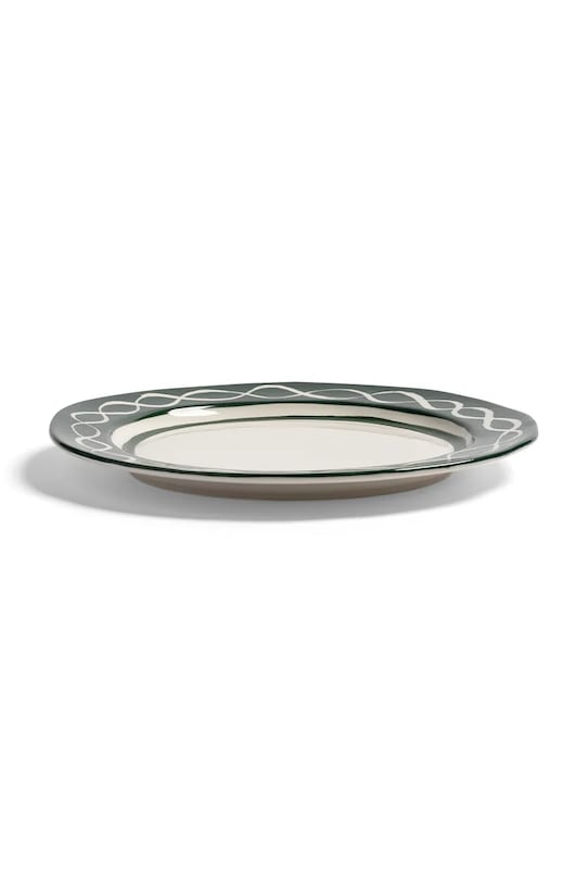 &k amsterdam zestaw talerzy deserowych festivo M/22,5 cm 2-pack 2192.04 zielony AA00