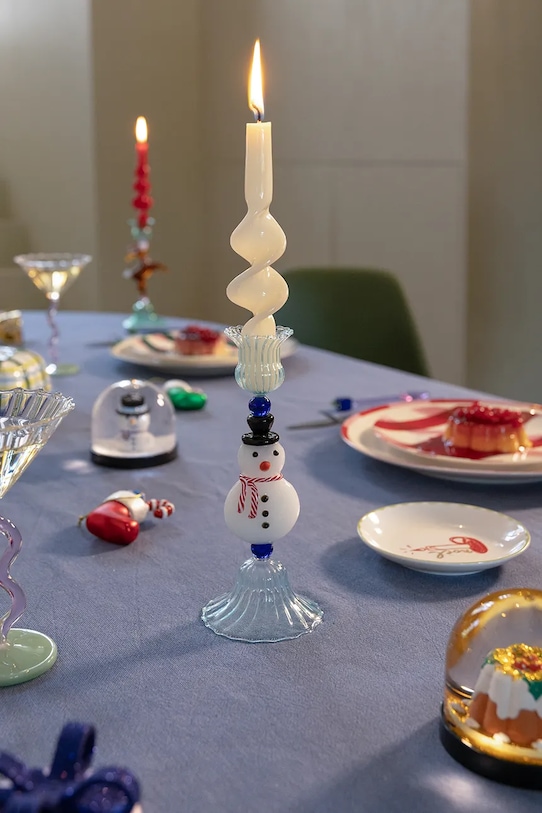 &k amsterdam świecznik dekoracyjny merry snowman 20 cm 2186.07 multicolor AA00