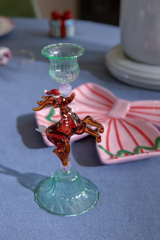 &k amsterdam talerz dekoracyjny ribbon 22 x 22 x 3,5 cm multicolor 2797.43