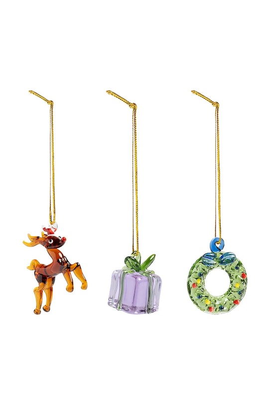 &k amsterdam zawieszka dekoracyjna merry 3-pack multicolor 1253.02