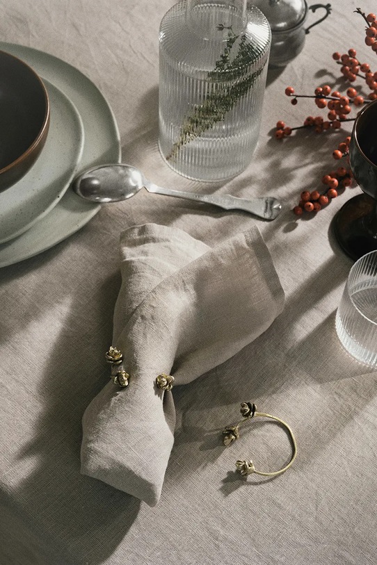 Lifestyle ferm LIVING obrączki na serwetki 4-pack 1104267401 żółty