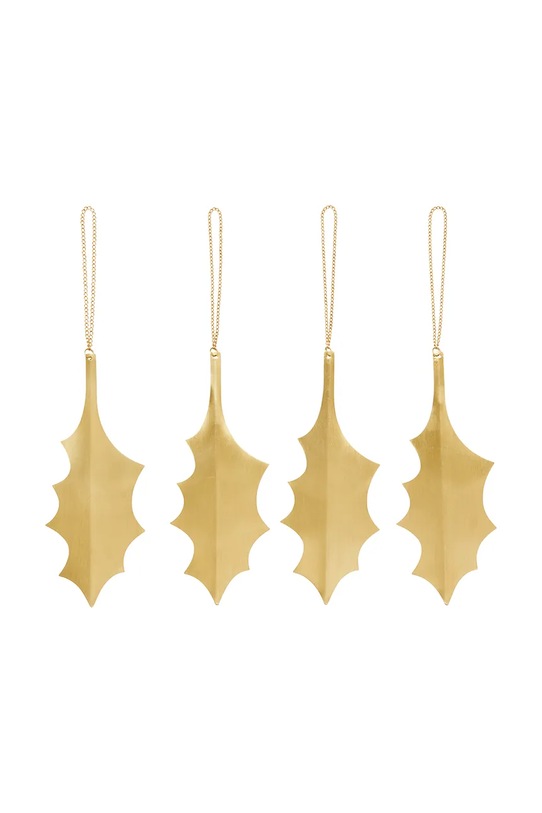 ferm LIVING ozdoba choinkowa 4-pack żółty 1104271777
