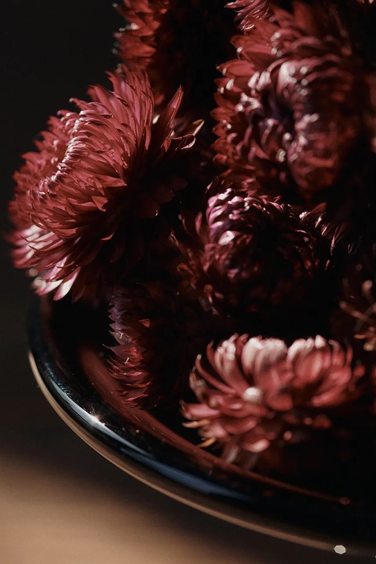 Lifestyle ferm LIVING patera dekoracyjna Damo Glass Centrepiece 21 cm 1104272104 bordowy