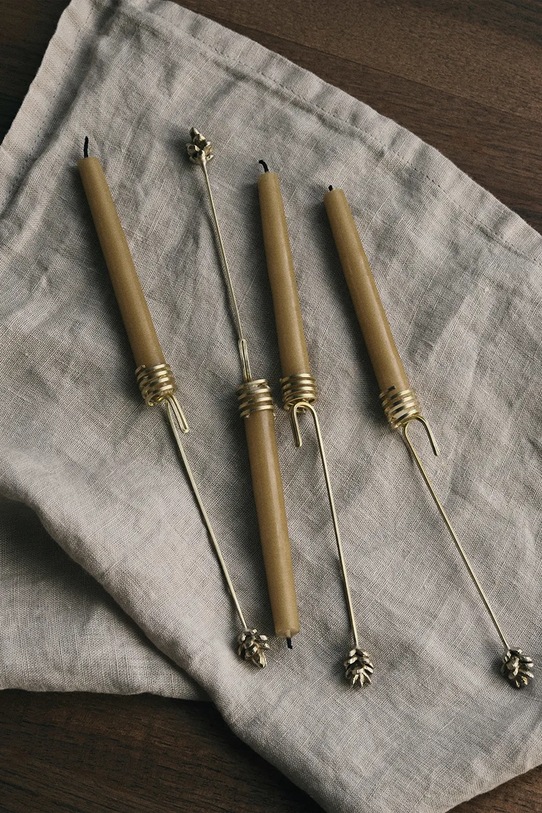 ferm LIVING świecznik dekoracyjny 4-pack żółty 1104267403