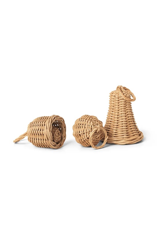 ferm LIVING ozdoba choinkowa 3-pack 1104270139 beżowy AA00