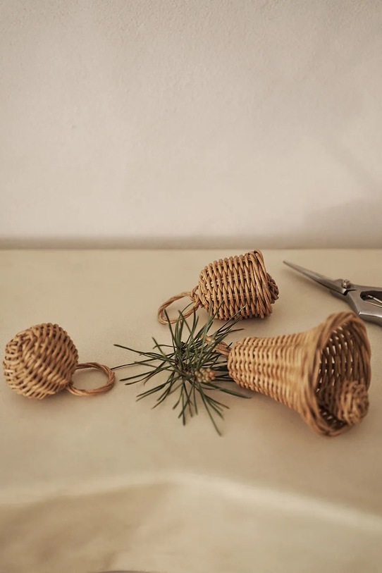 Lifestyle ferm LIVING ozdoba choinkowa 3-pack 1104270139 beżowy