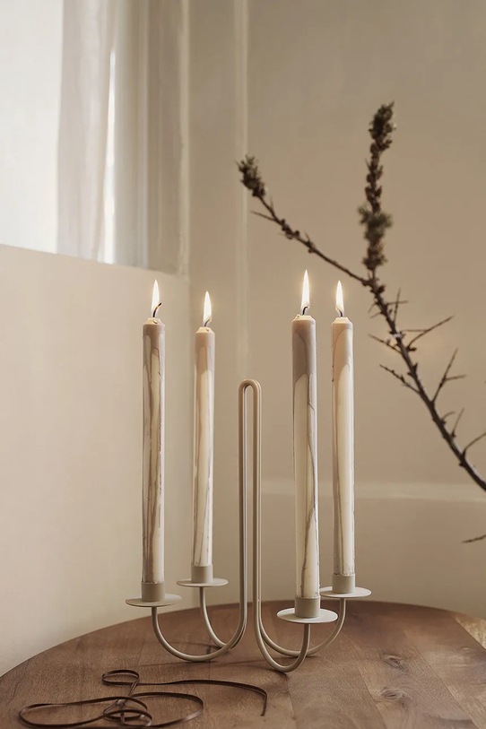 Lifestyle ferm LIVING świecznik dekoracyjny 1104266338 beżowy