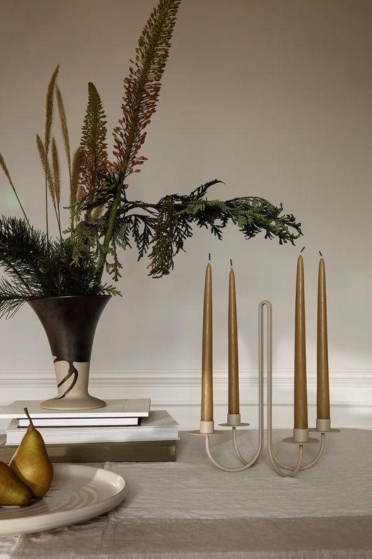 ferm LIVING świecznik dekoracyjny beżowy 1104266338