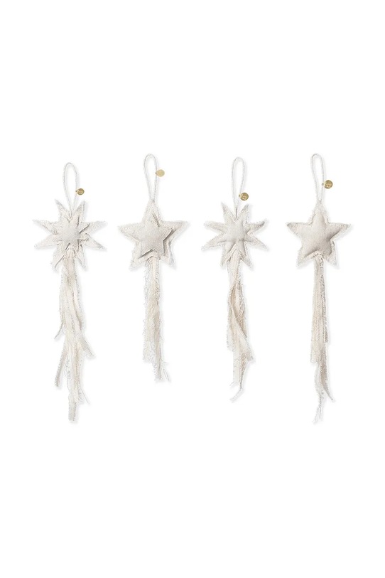ferm LIVING ozdoba choinkowa 4-pack beżowy 1104267536