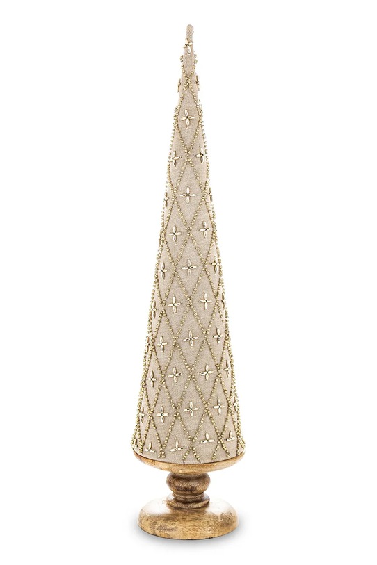 Ozdobný vánoční stromeček 54 x 12 x 12 cm béžová 171953