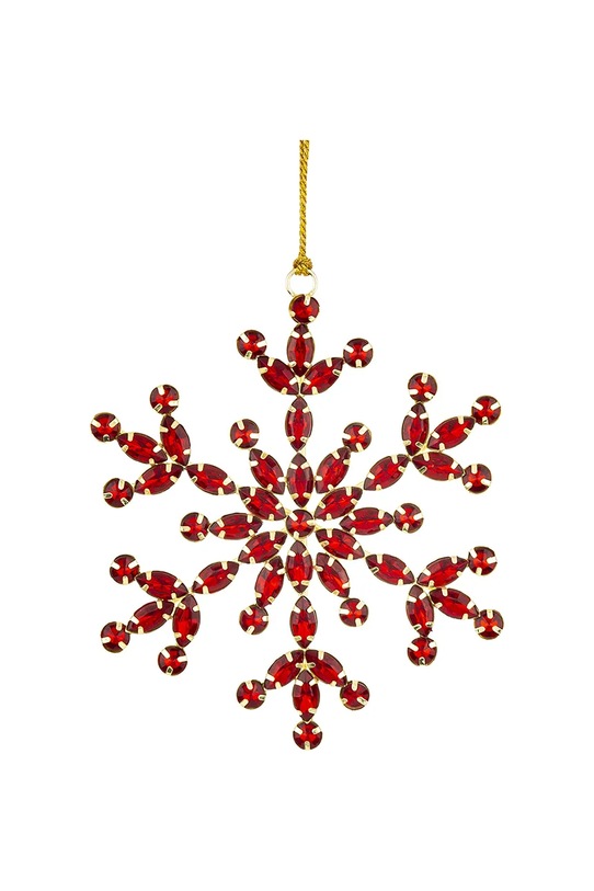 zawieszka dekoracyjna 13,5 x 11,5 x 1 cm czerwony 170043