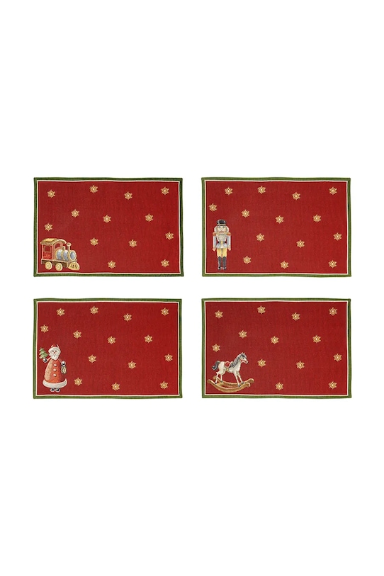 Sada podložiek na stôl Villeroy & Boch Toy’s Delight 32 x 48 cm 4-pak červená 14.8585.6119