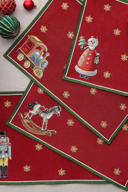 Sada podložiek na stôl Villeroy & Boch Toy’s Delight 32 x 48 cm 4-pak 14.8585.6119 červená AA00