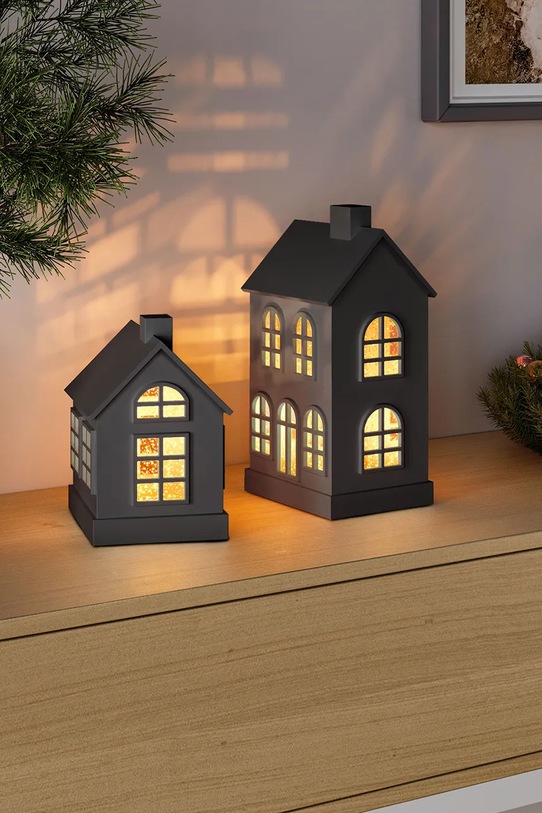 Sompex decorațiune de crăciun cu led-uri Glamour House 23 cm 72466 negru AA00