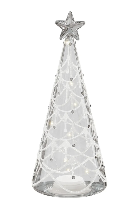 Deluxe Homeart brad decorativ led Tra 8.5 x 22 cm transparent DH.XMAS.0012