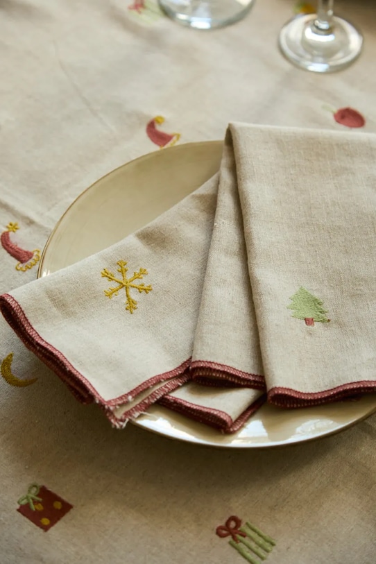 Calma House zestaw serwetek z lnem Joy 45 x 45 cm JOY.45S.MUL multicolor AA00