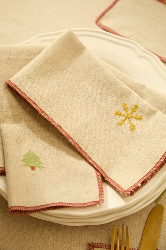 Calma House zestaw serwetek z lnem Joy 45 x 45 cm JOY.45S.MUL multicolor