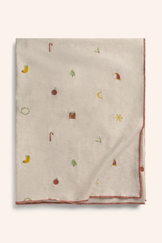 Calma House obrus z lnem świąteczny Joy 160 x 200 cm multicolor JOY.200.MUL