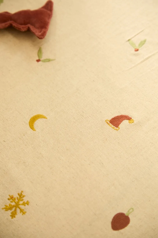 Calma House obrus z lnem świąteczny Joy 160 x 200 cm JOY.200.MUL multicolor