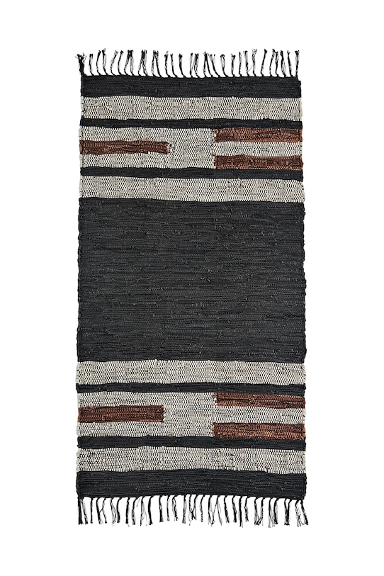 Madam Stoltz covor din piele 70 x 140 cm negru CJ.7397714BL