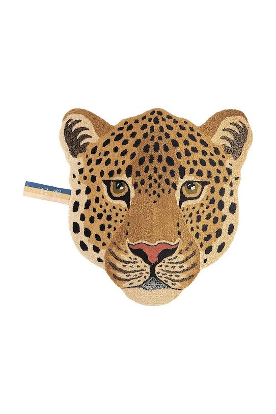 Vuneni tepih Doing Goods Himani Leopard Head zlatna 1.45.10.070.700.5