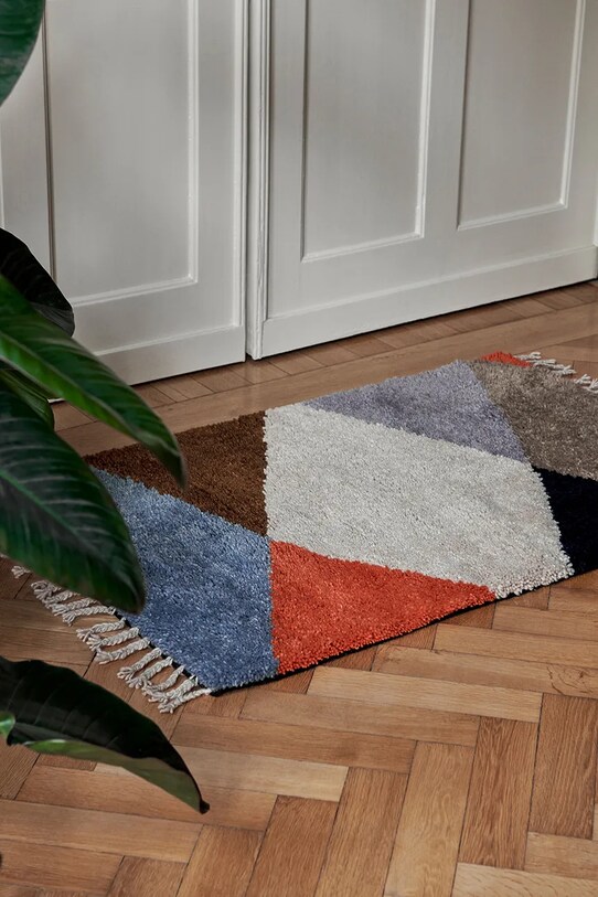 Obývacia izba a spálňa Vlnený koberec ferm LIVING Harlequin 1104266310 viacfarebná