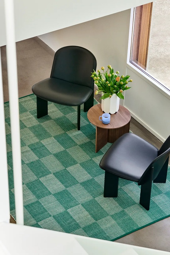 Salon i sypialnia HAY dywan wełniany Check 140 x 200 cm AA269.A665.AL53 turkusowy