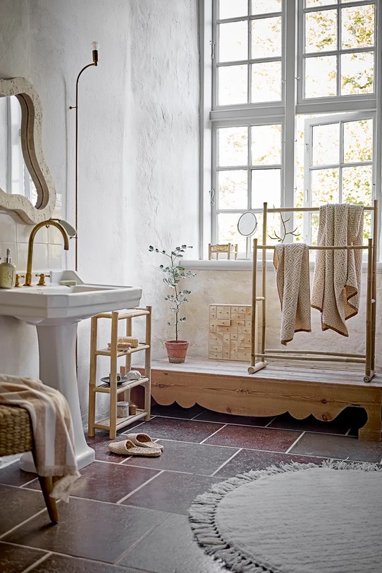 Bloomingville covor de lână Lenea 110 cm roz 32708249