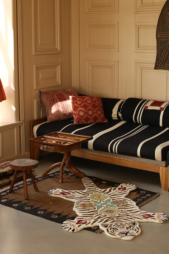 Salon i sypialnia Doing Goods dywan wełniany Jill Tiger 150 x 90 x 2 cm 1.45.10.142.020.4 multicolor