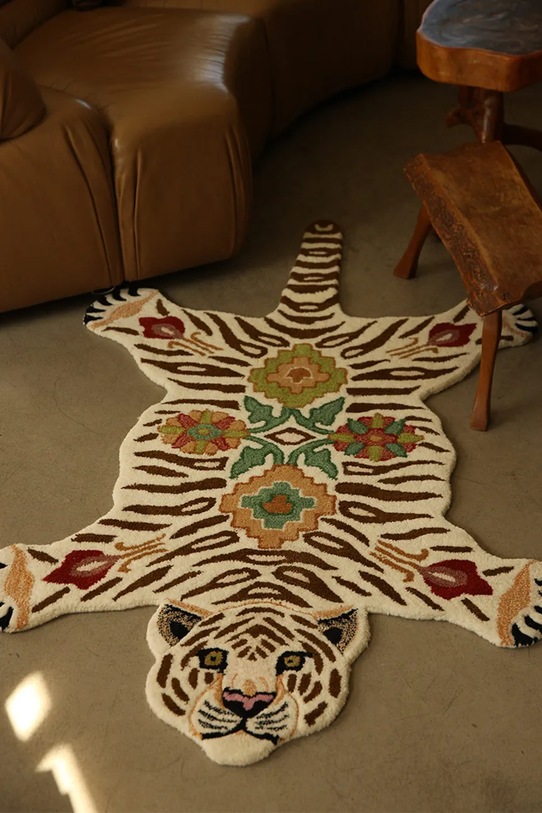 Doing Goods dywan wełniany Jill Tiger 150 x 90 x 2 cm 1.45.10.142.020.4 multicolor