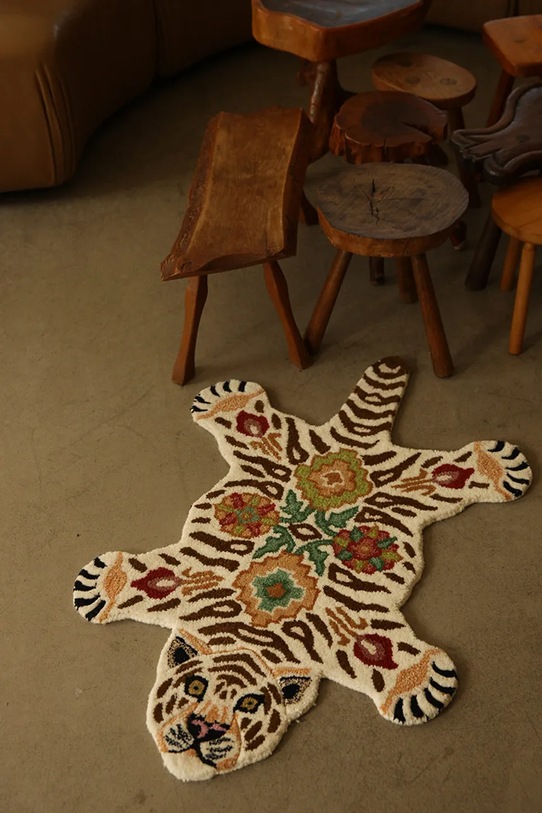 Salon i sypialnia Doing Goods dywan wełniany Jill Tiger 90 x 63 x 2 cm 1.45.10.141.020.2 multicolor