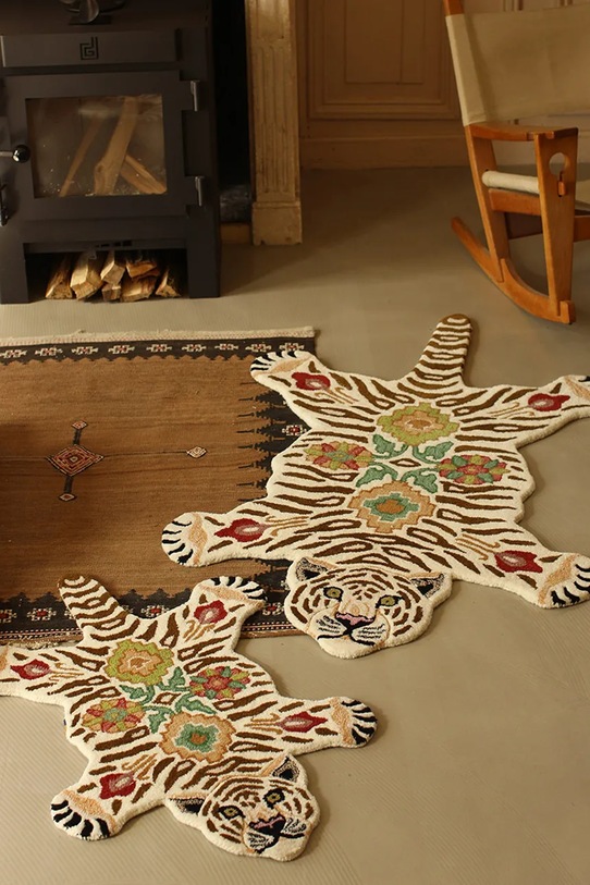 Doing Goods dywan wełniany Jill Tiger 90 x 63 x 2 cm multicolor 1.45.10.141.020.2