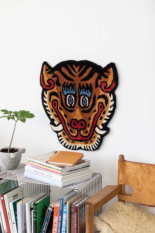 Bongusta dywanik wełniany Tiger Face 52 x 55 cm BON07 multicolor AA00