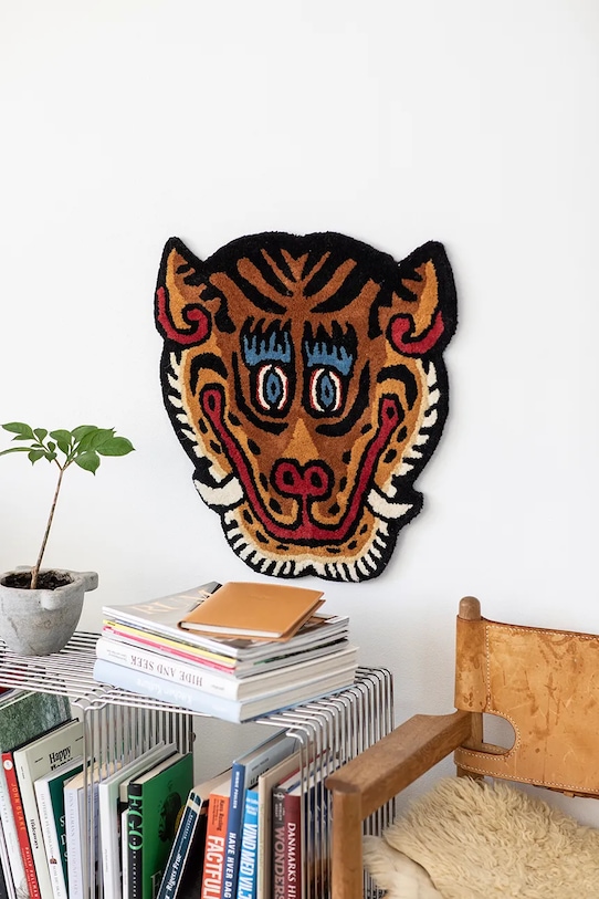 Bongusta dywanik wełniany Tiger Face 52 x 55 cm BON07 multicolor AA00