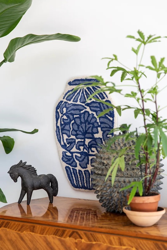 Salon i sypialnia Bongusta dywanik wełniany Ming Vase 36 x 58 cm BON09.5715648001511 multicolor