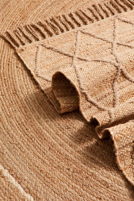 Bizzotto dywan podłogowy z materiału tekstylnego 70 x 140 cm beżowy 608294