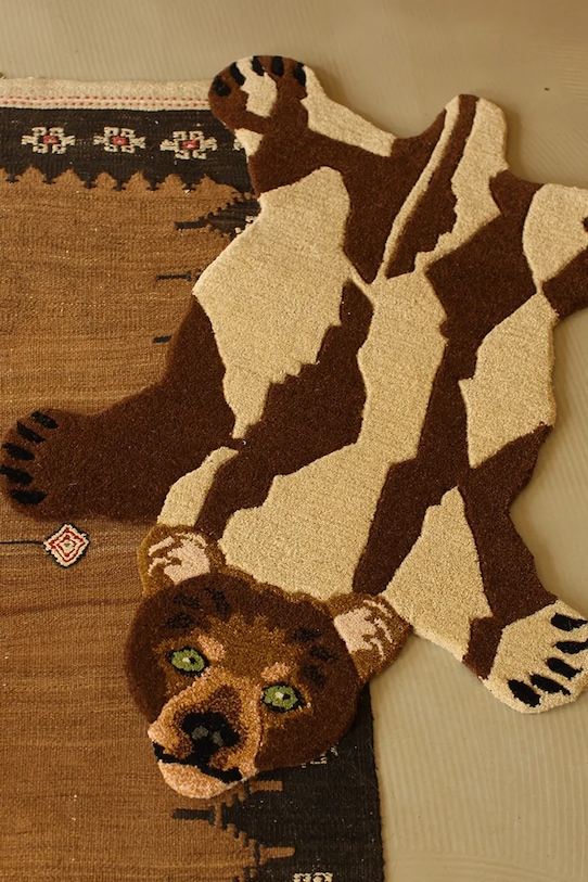 Doing Goods Covoraș decorativ cu lână 92 x 62 x 2 cm 1.45.10.110.700.3 maro