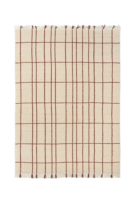 Ferm Living dywan podłogowy z wełną 140 x 200 cm beżowy 1104272752