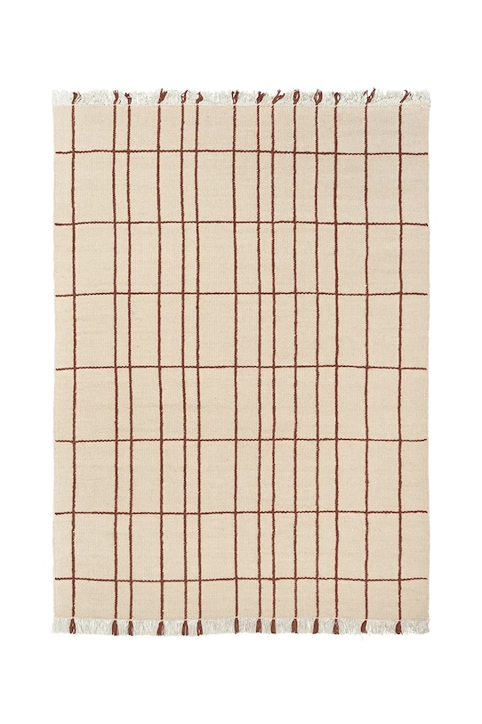 Ferm Living dywan podłogowy z wełną 140 x 200 cm beżowy 1104272752