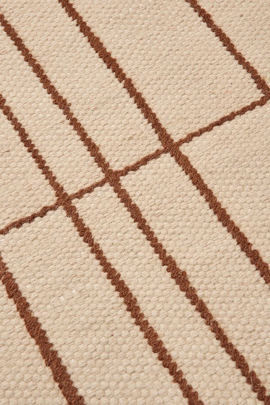 Ferm Living dywan podłogowy z wełną 140 x 200 cm 1104272752 beżowy AA00