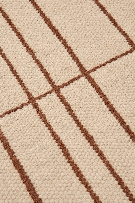 Ferm Living dywan podłogowy z wełną 140 x 200 cm 1104272752 beżowy AA00