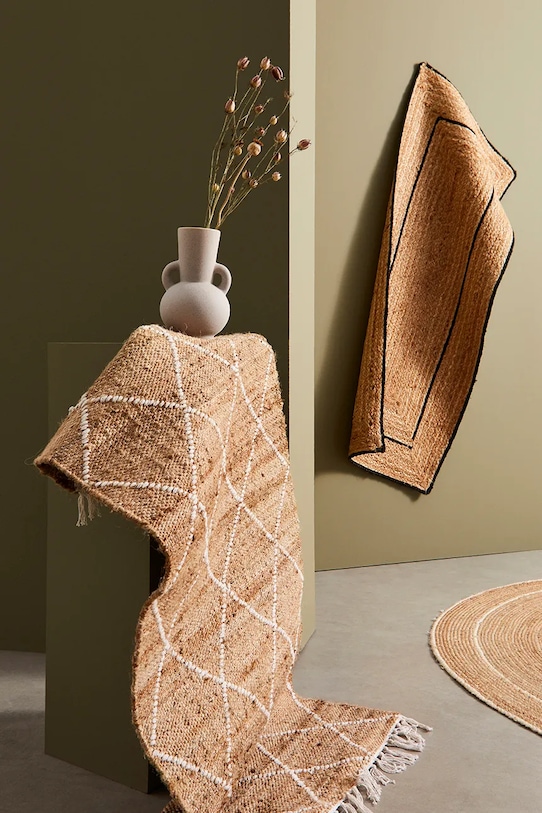 Bizzotto dywan podłogowy jutowy 60 x 150 cm 608303 beżowy AA00