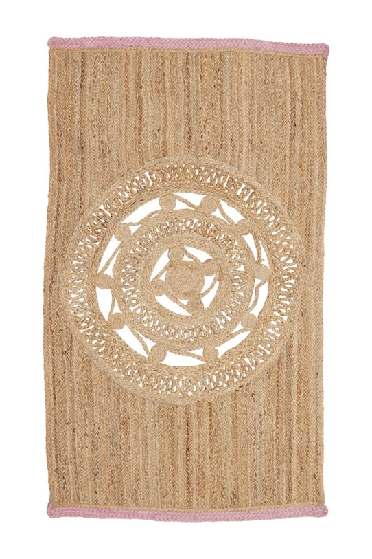 Rice dywan podłogowy jutowy 90 x 150 cm beżowy FLCAR.N