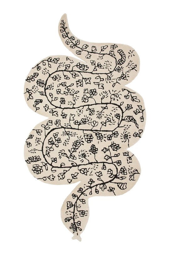 Bongusta dywan ozdobny wełniany 83 x 147 cm beżowy BON06