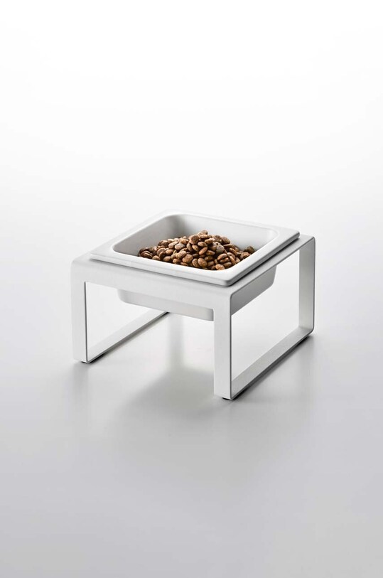 Lifestyle Yamazaki castron cu suport pentru animalul de companie Tower 5816 alb