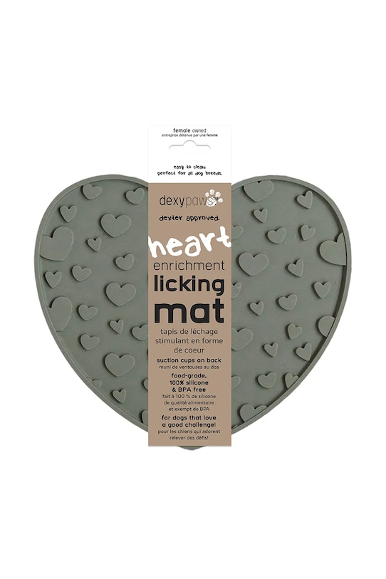 Килимок для вилизування для домашнього улюбленця Dexypaws Heart Lick Matt DP.121 барвистий AA00